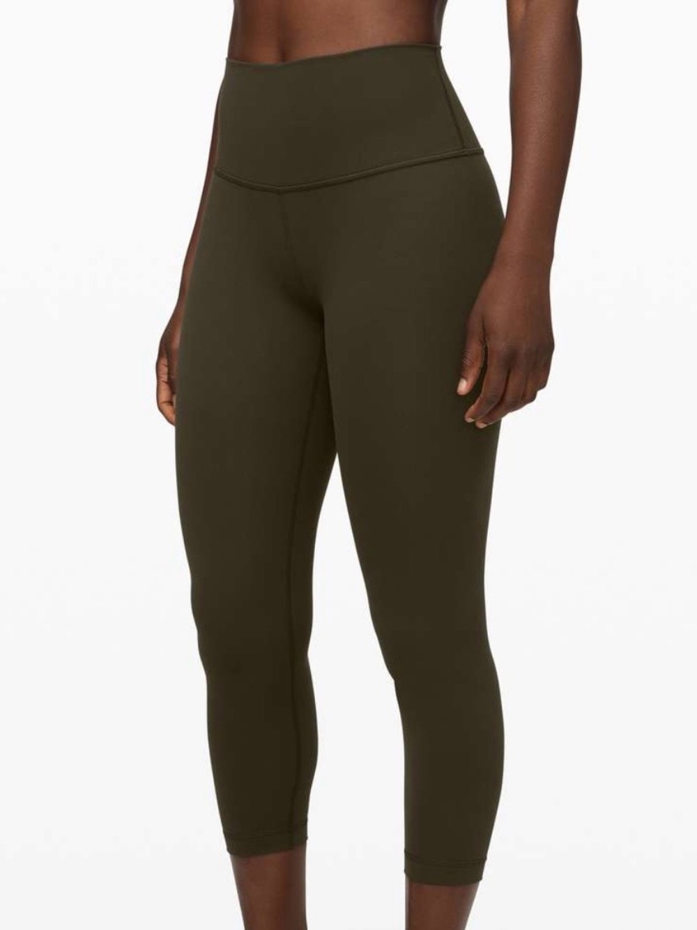 Lululemon High-Rise Olive Green Leggings Cropped 21”